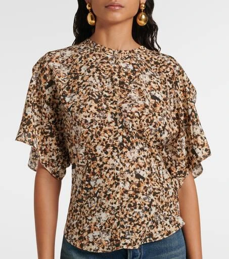 Isabel Marant Karlita printed silk-blend blouse 6