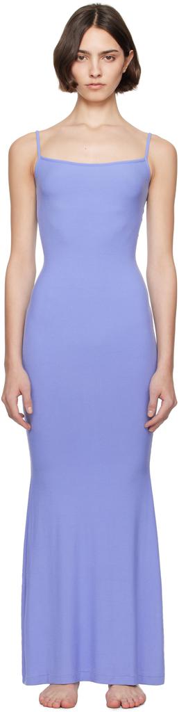 SKIMS Blue Soft Lounge Long Slip Dress