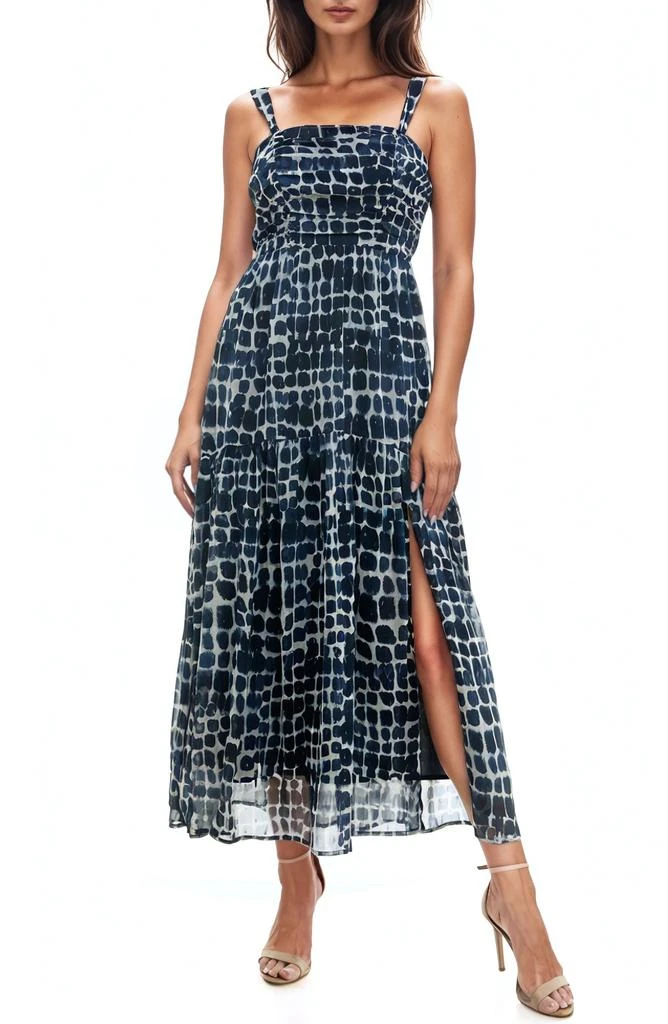 Socialite Metallic Gathered Maxi Dress 1