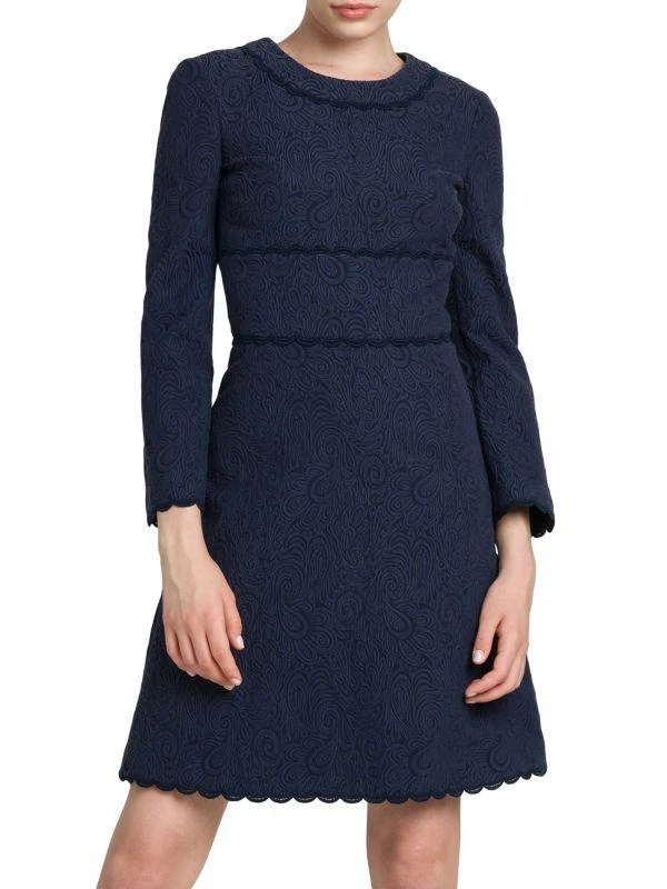 ETRO Paisley-Embroidered Cotton-Blend Dress 1