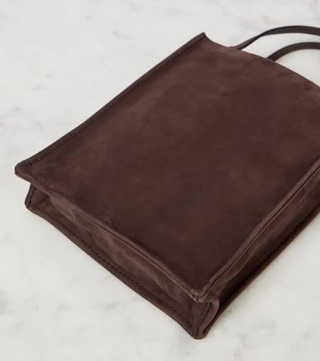 The Row To Go Small suede tote bag 6