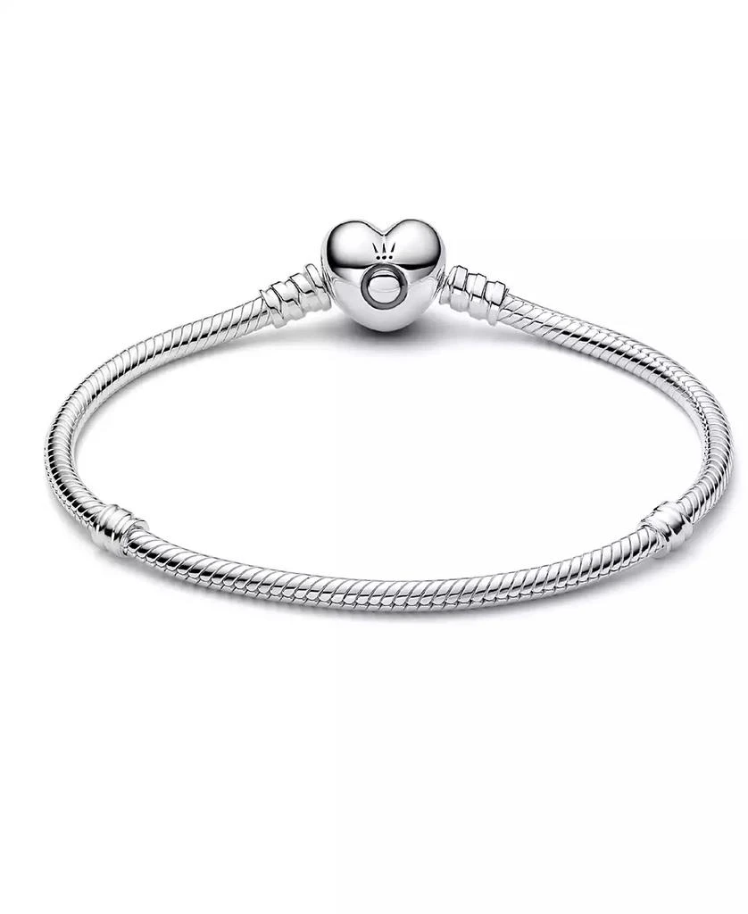 PANDORA Sterling Silver Moments Heart Clasp Snake Chain Bracelet 2