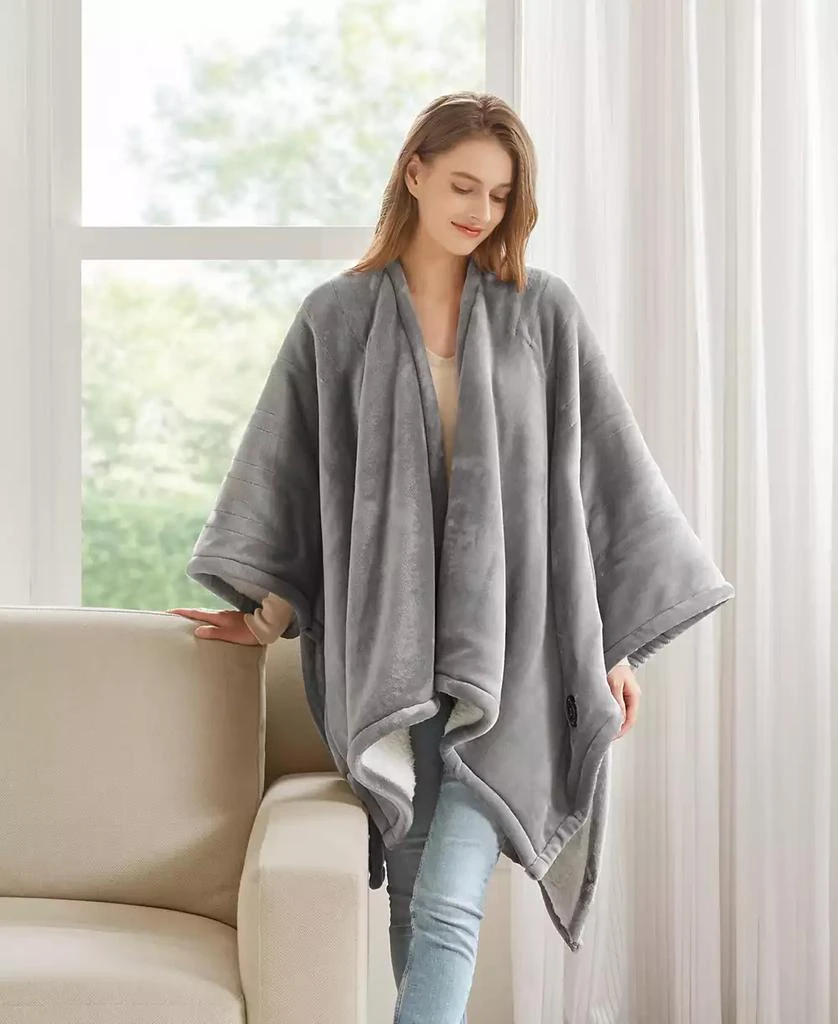 Sharper Image Heated Fleece Snuggle Wrap 4