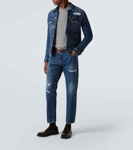 Dolce 
Gabbana Distressed straight jeans 2