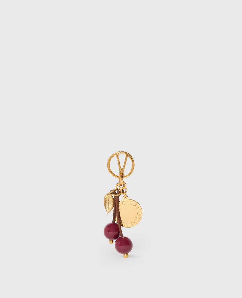 Stella McCartney Stella McCartney - Cherry Charm Medallion Keyring, Woman, Raisin