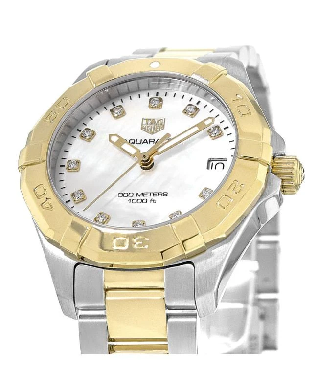 TAG Heuer Tag Heuer Aquaracer Lady 300M 32MM Diamond Dial 18K Yellow Gold Plated Steel Women's Watch WBD1322.BB0320 2