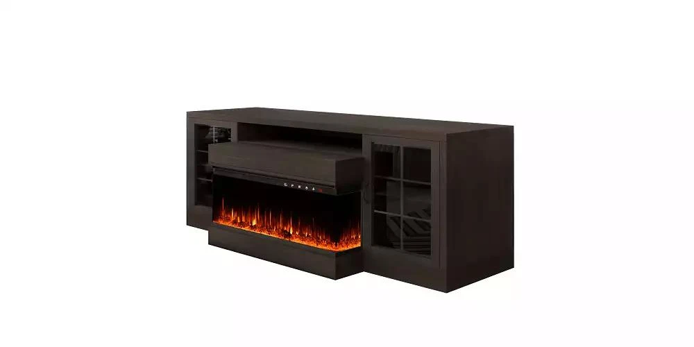Flynama Electric Fireplace Insert 23" 1400W 120V ,Equipped with remote control, ultra thin heater with log set
realistic flame - BLACK