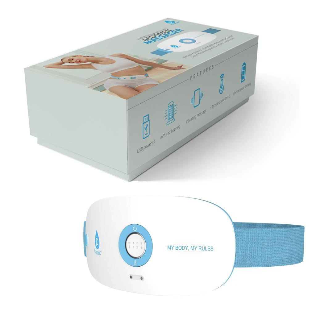 PURSONIC Pursonic Stomach & Back Massager, 3 Vibration Levels, 3 Heat Settings & USB Rechargeable- Promotes Blood Circulation 1