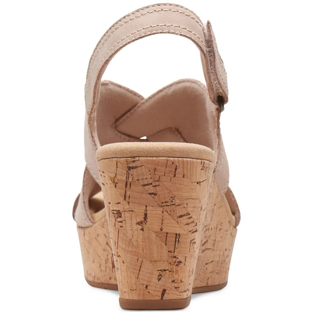 Clarks Women's Rose Erin Woven-Strap Wedge Sandals 6