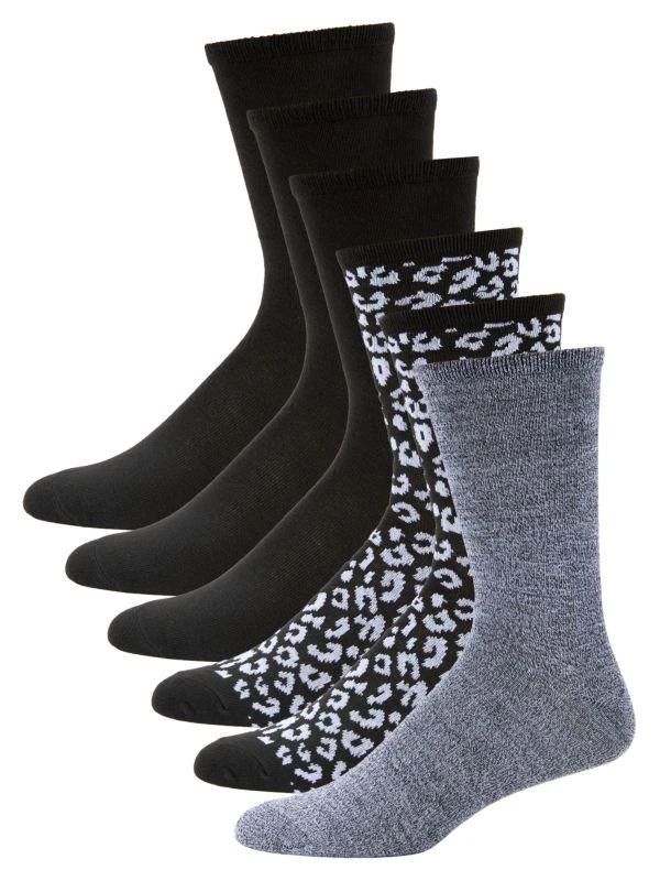 Sanctuary 6-Pack Assorted Crew Socks 1