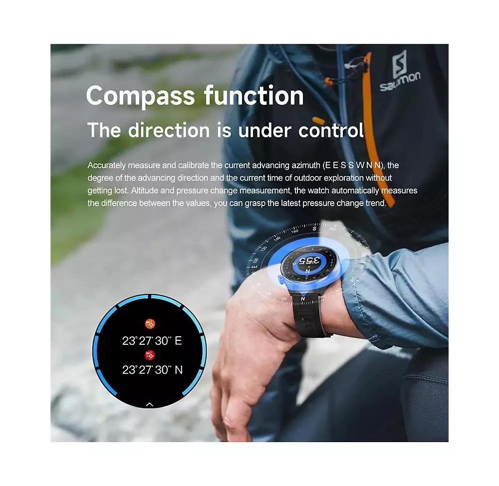 RUXING Smart 1.75'' Smart watch for Women Men With Bluetooth calling Multiple Sports Modes Intelligent Reminder Health Monitoring Voice Assistant 6