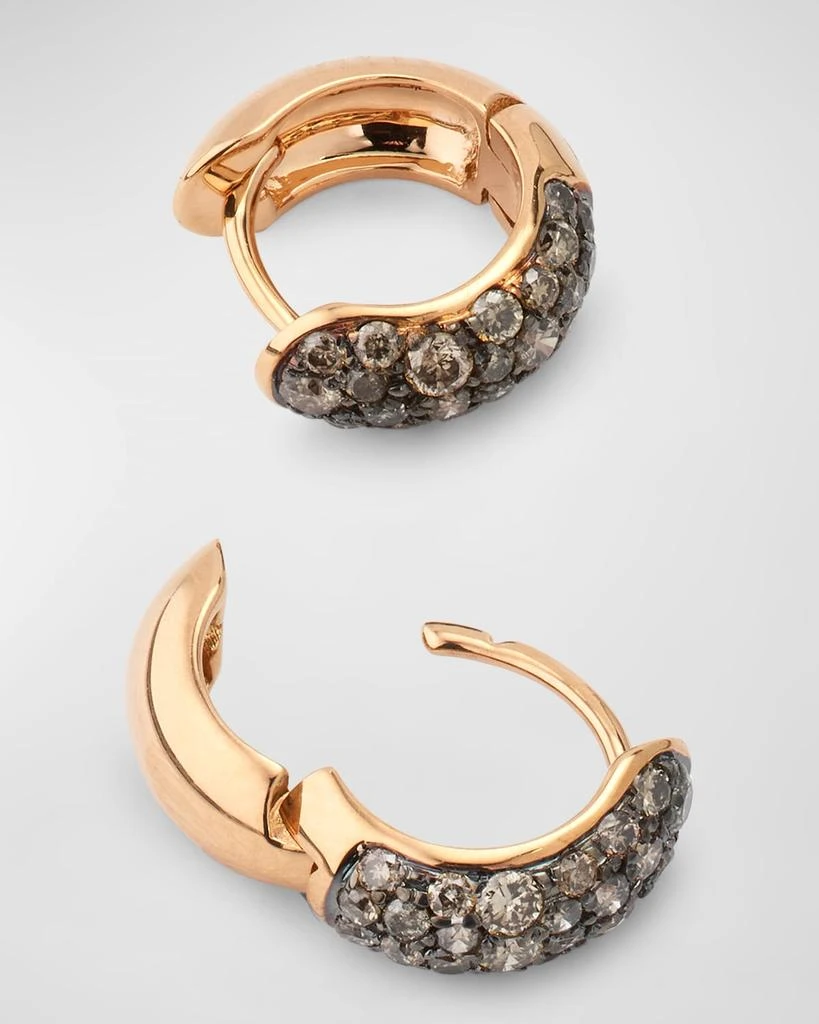 Walters Faith Julian 18K Rose Gold and Champagne Diamond Huggie Earrings 4