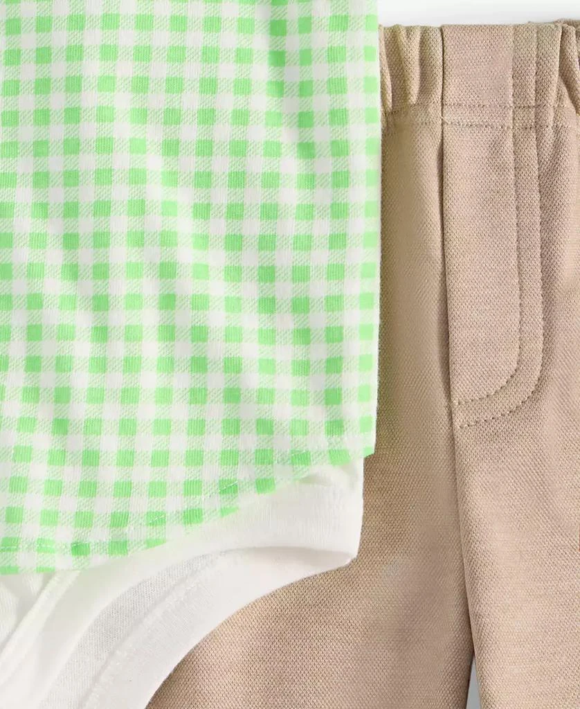 First Impressions Baby Boys Gingham Oxford Bodysuit & Pants, 2 Piece Set, Exclusively at Macy's 2
