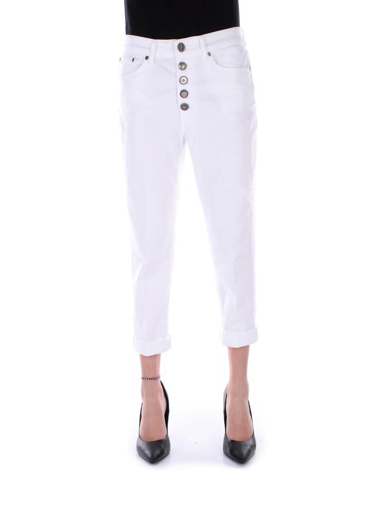 パンツ DONDUP Women Straight Pants DP268B BS0030 IX5W000 White DONDUP Dondup Trousers White - Jeans - BeyondStyle