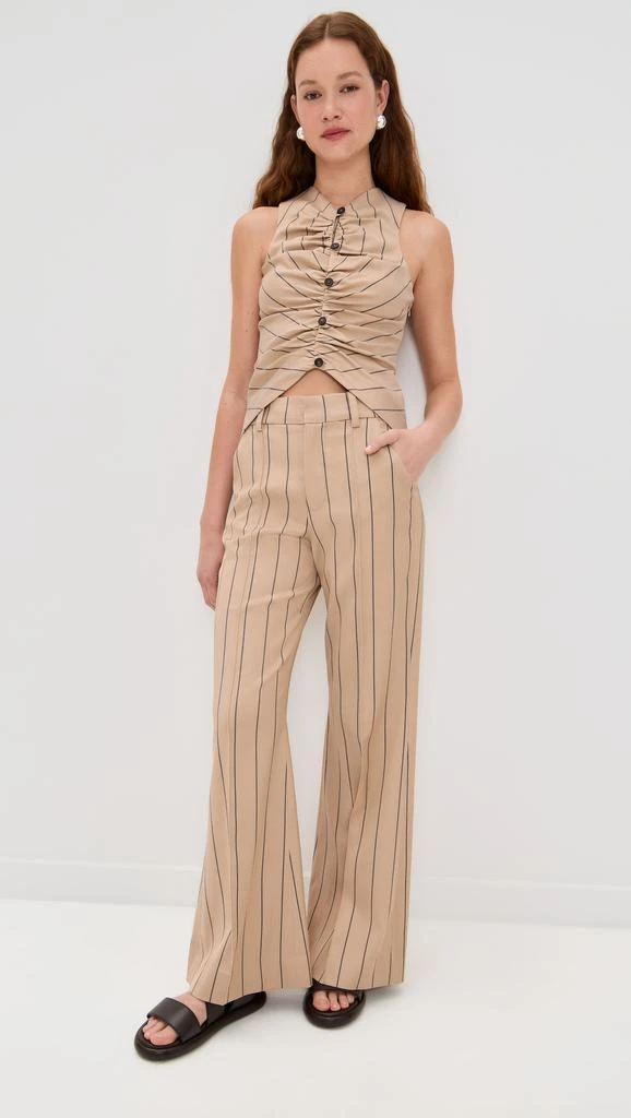 Rosie Assoulin Paneled and Piped Flare Pants 4