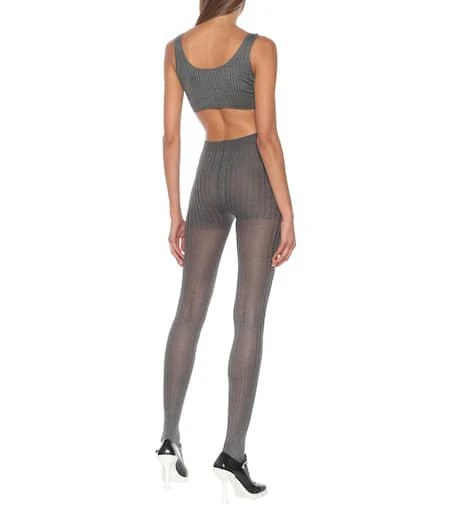 Prada Ribbed-knit stretch silk-blend bra 3