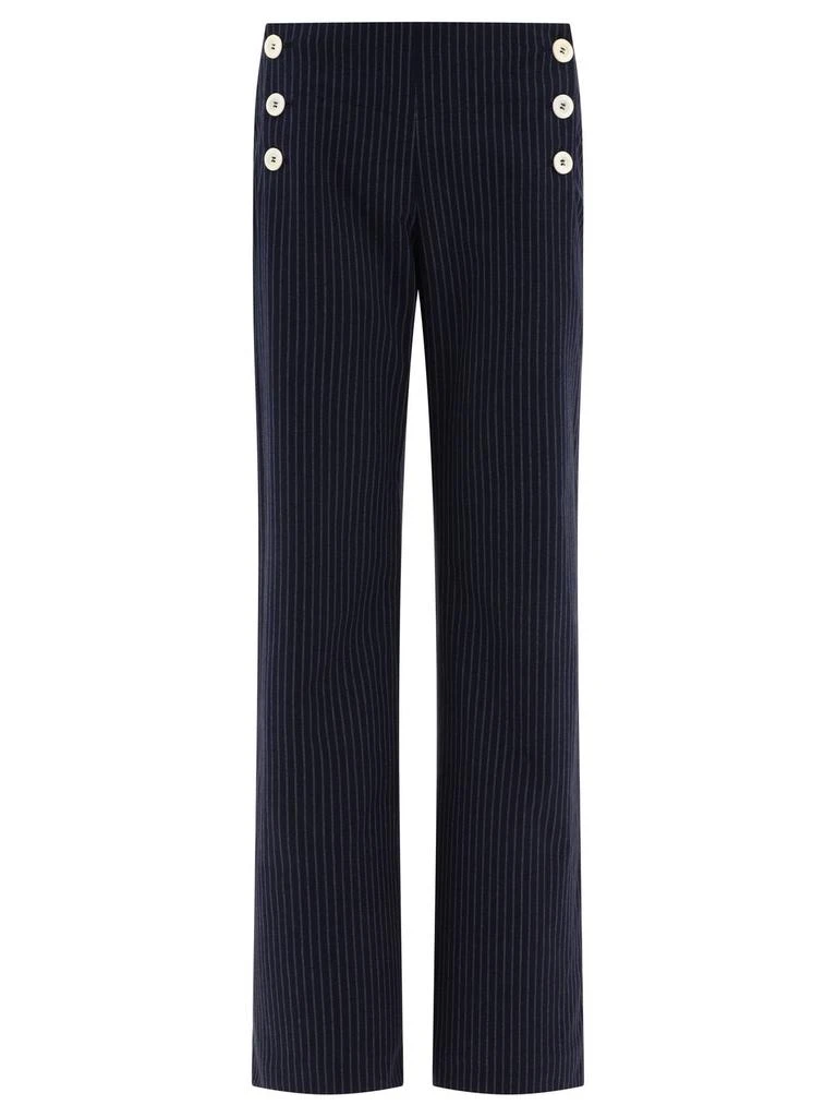 INES DE LA FRESSANGE Ines De La Fressange Pinstripe Wide Leg Pants 1