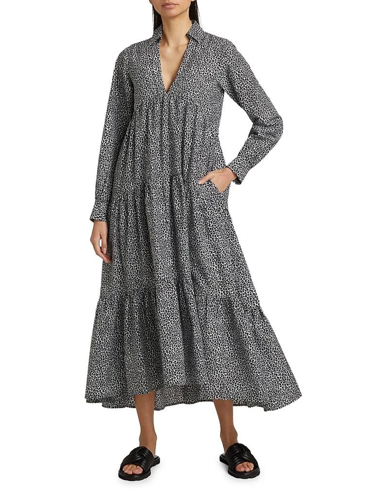 Michael Kors Leopard Silk-Blend Maxi Dress 2