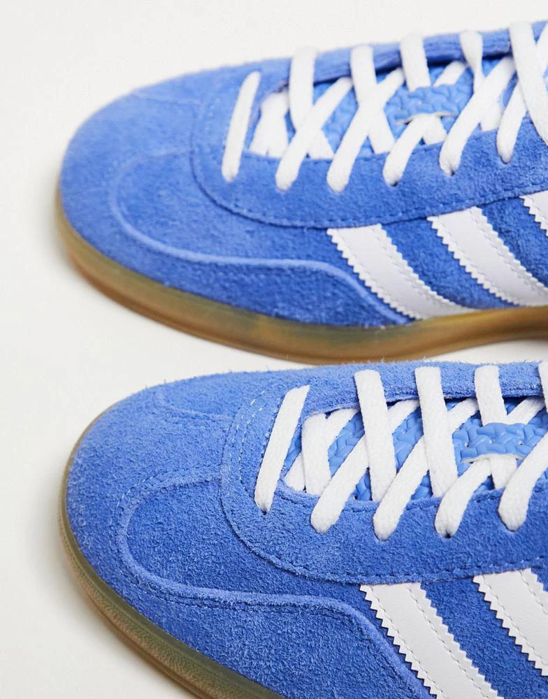 Adidas adidas Originals Gazelle Indoor gum sole trainers in light blue 2