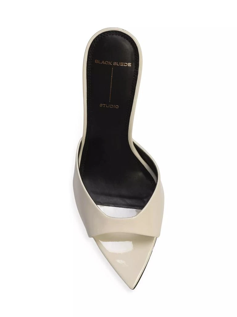 Black Suede Studio Brea High Heel Mules 6