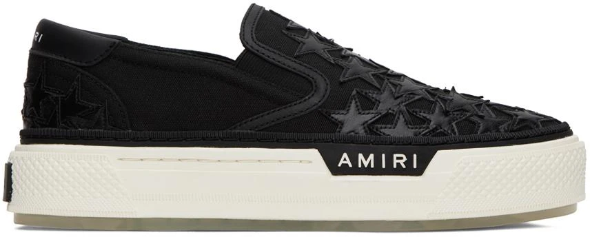 AMIRI Black Stars Court Slip-On Sneakers 1