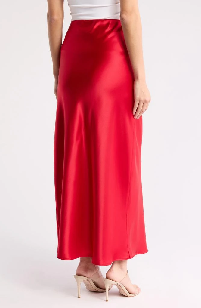 Renee C Satin A-Line Skirt 2