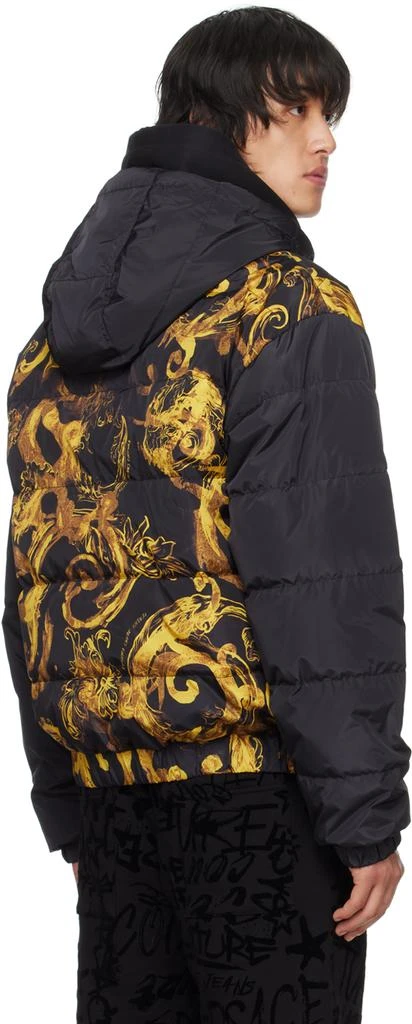 Versace Jeans Couture Black Watercolor Couture Down Jacket 3