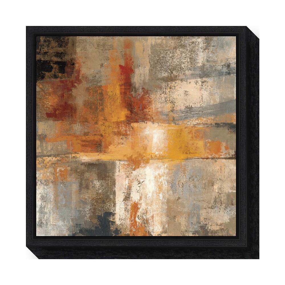 Amanti Art Silver and Amber Crop by Silvia Vassileva Canvas Framed Art