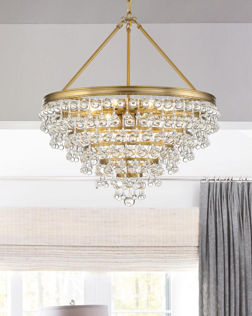 Crystorama Calypso 8-Light Crystal Teardrop Chandelier
