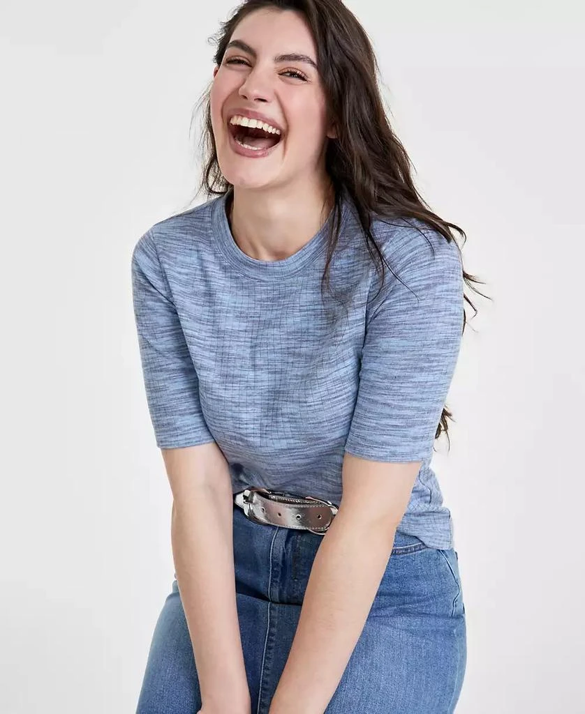 On 34th Women's Spacedye Rib-Knit Top, Created for Macy's 3