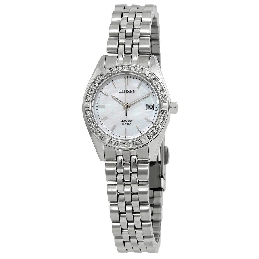 Citizen Quartz Crystal Mother of Pearl Dial Ladies Watch EU6060-55D 1