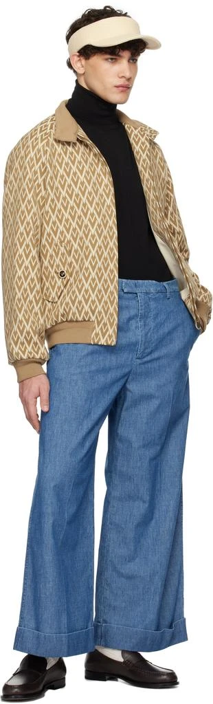 Valentino Blue Rolled Cuff Jeans 4