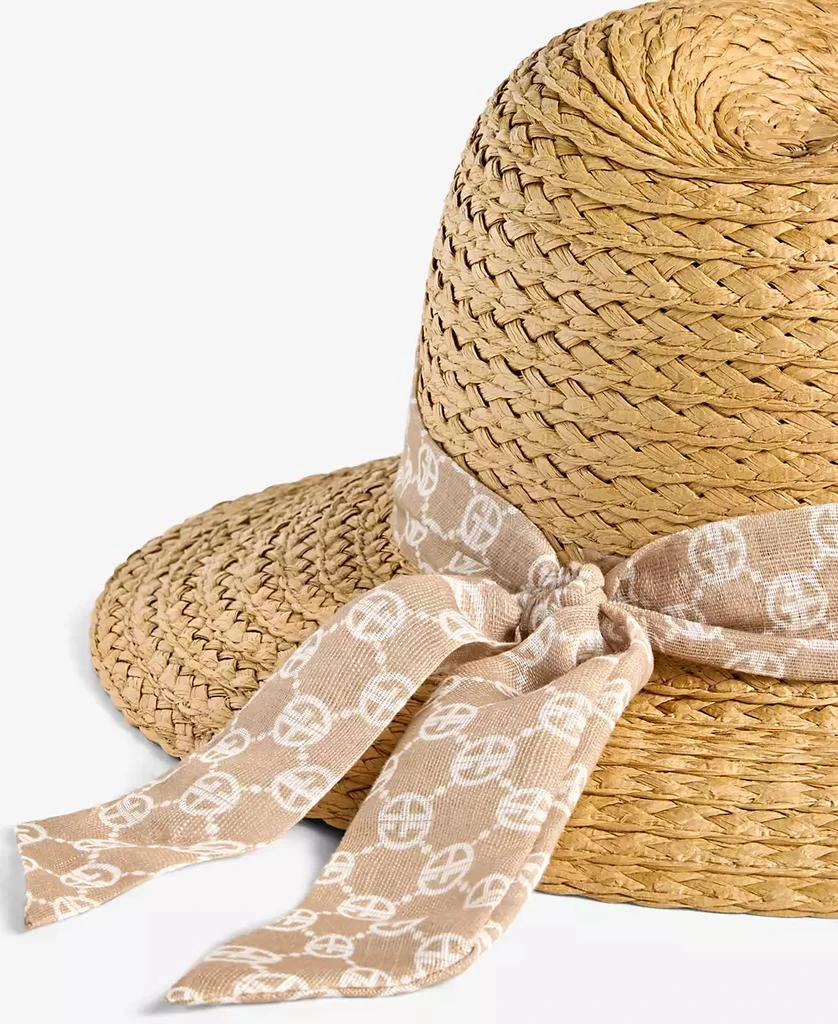 Giani Bernini Straw Panama Hat with Logo Scarf Tie, Exclusively at Macy's 2