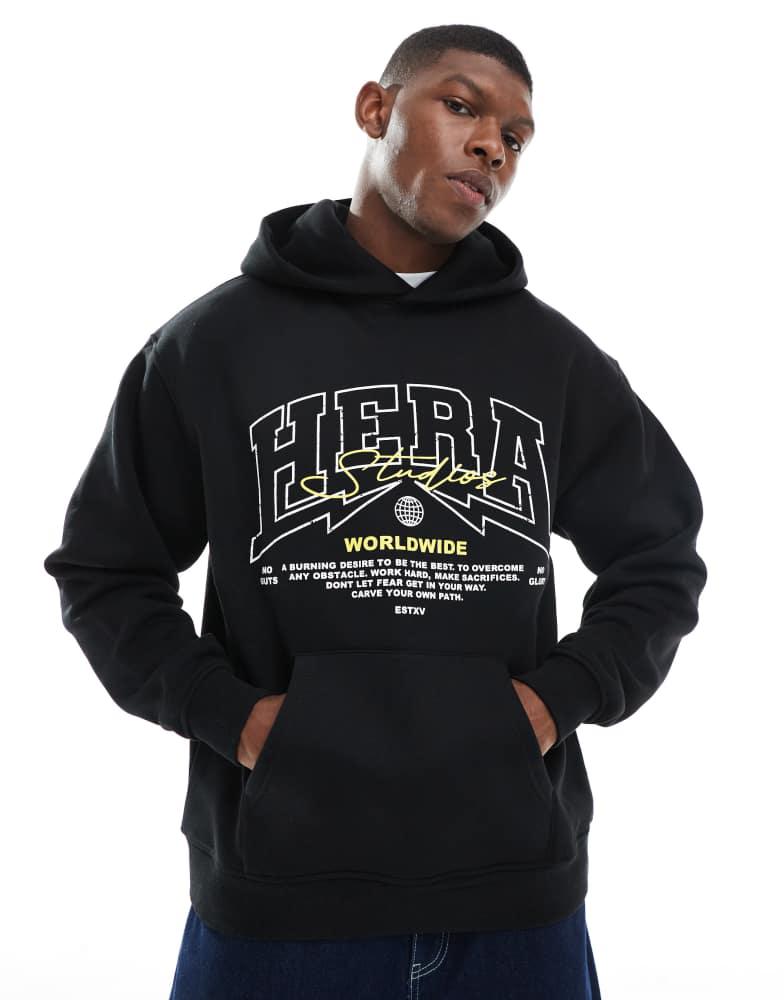 HERA Hera Mens worldwide hoodie in black