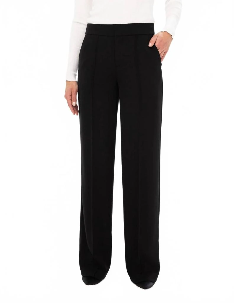 Renuar Women's Classic Wide Leg Trouser Pant In Black 1