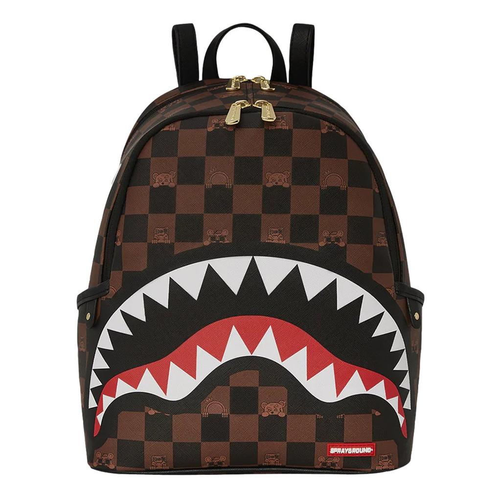【SPRAYGROUND】Peeking キャラクター チェック トイレタリー Sprayground Sprayground Peeking Character Check Bag