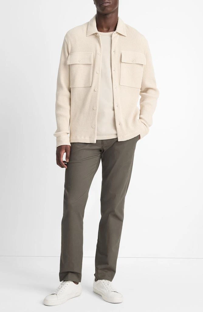 Vince Chunky Waffle Stitch Button-Up Shirt 3