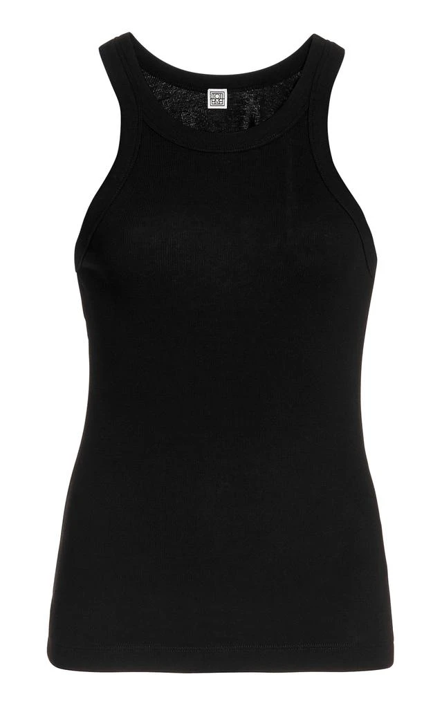 Totême Toteme - Espera Ribbed Stretch Cotton-Blend Top   - Black - M - Moda Operandi 1