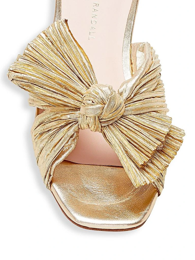Loeffler Randall Daphne Flat Metallic Leather Sandals 4
