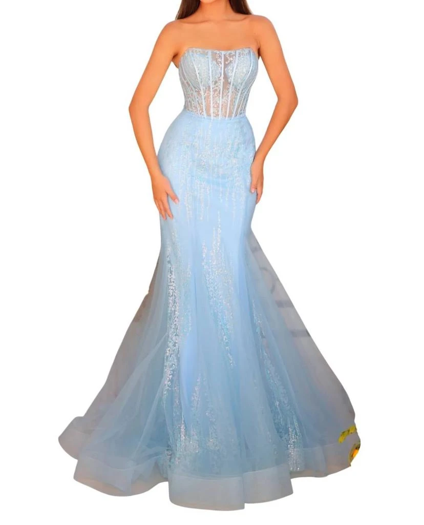 Clarisse Clarisse - Sparkle Strapless Gown