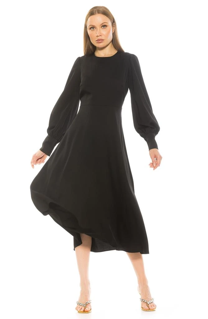 ALEXIA ADMOR Sophie Long Sleeve Fit & Flare Maxi Dress 6
