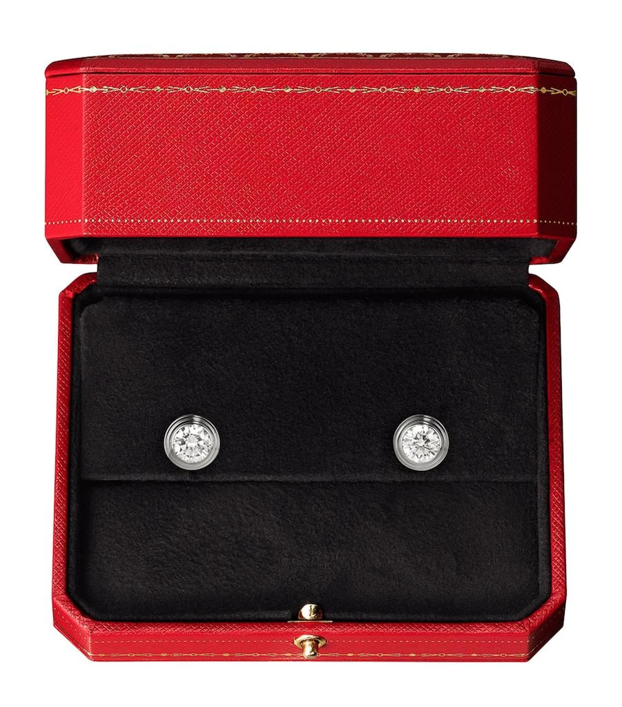 Cartier Medium White Gold and Diamond Cartier d'Amour Earrings 3
