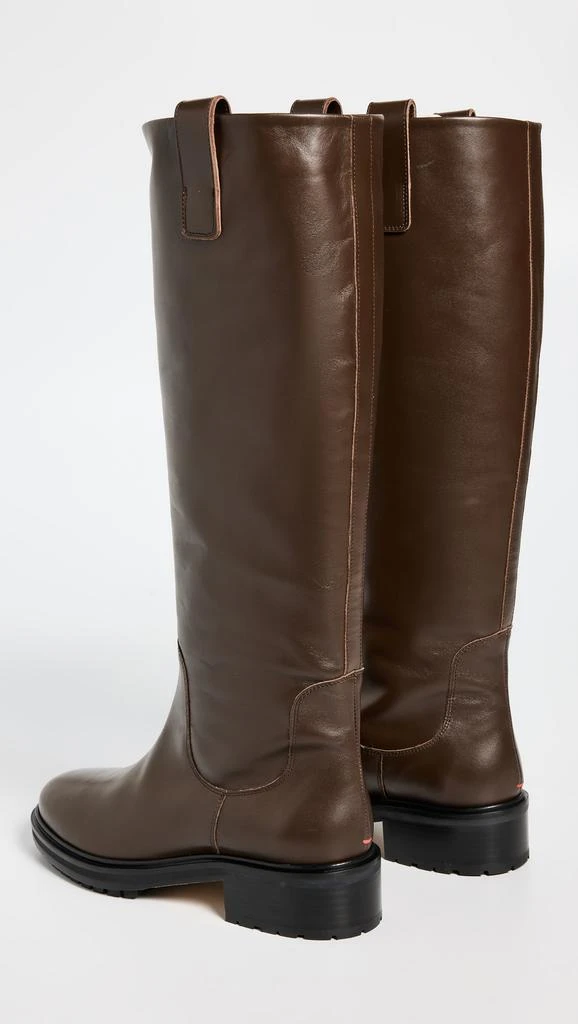 AEYDE Henry Calf Leather Moka Riding Boots 3