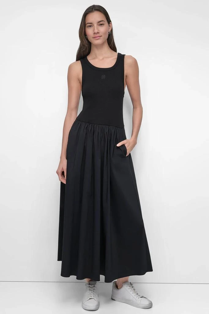 DKNY MIXED MEDIA MAXI TANK DRESS 1