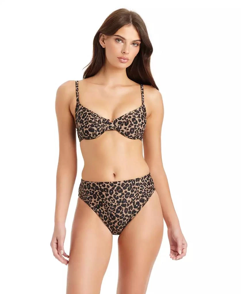 Sanctuary Women
s French Kitty High Leg High-Rise Swim Bottoms 2