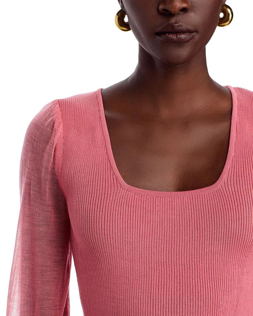 Misook Sheer Sleeve Sweater 4