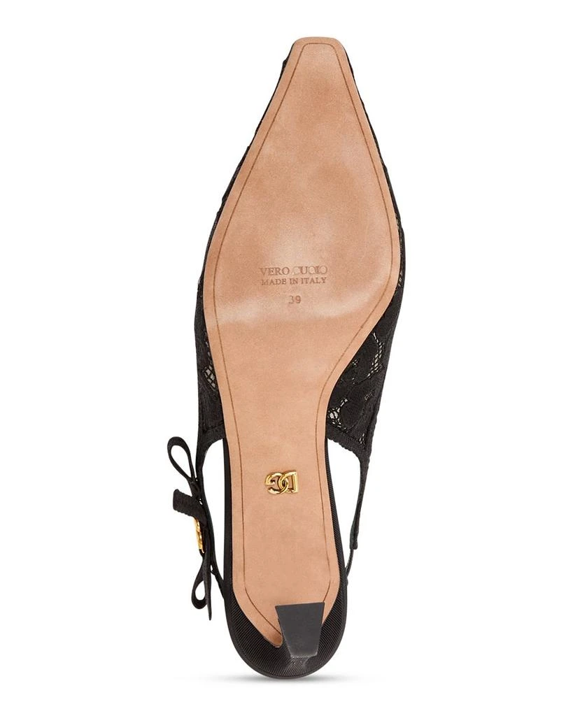 Dolce & Gabbana Women's Pointed Toe Lace Style High Heel Slingback Pumps 7