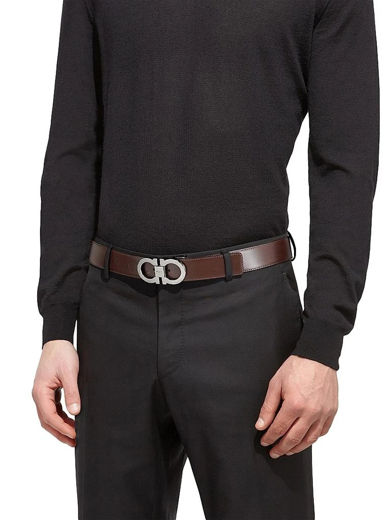 Salvatore Ferragamo Gancini Buckle Adjustable Cut-to-Size Reversible Belt 3