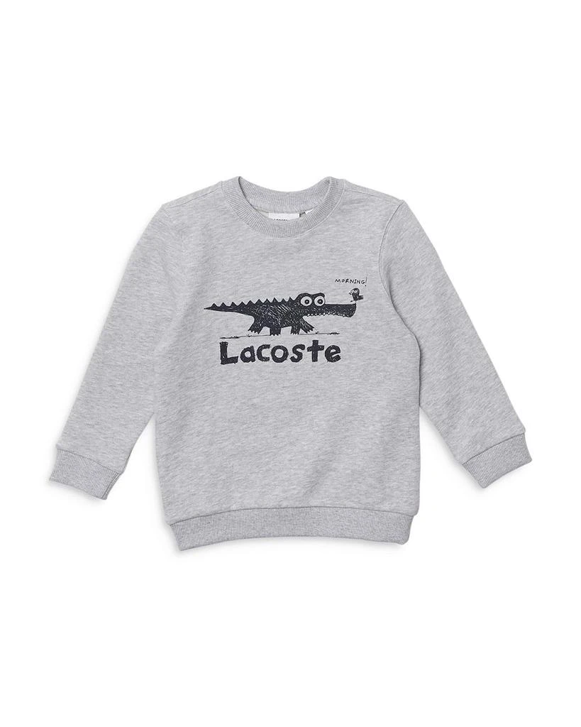 Lacoste Unisex Crocodile Print Crew Sweatshirt - Little Kid, Big Kid 1