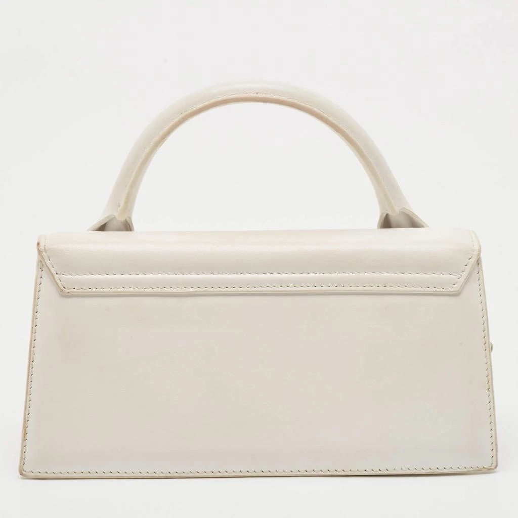 Jacquemus Jacquemus White Leather Long Le Chiquito Top Handle Bag 4